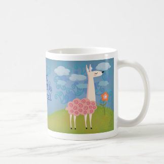 Rosa Lama auf Gipfel-Tasse Kaffeetasse