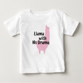 Rosa Lama-Baby-T - Shirt (Vorderseite)