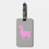 Rosa Lama-Gepäckanhänger Gepäckanhänger (Rückseite vertikal)