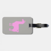 Rosa Lama-Gepäckanhänger Gepäckanhänger (Rückseite horizontal)