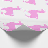 Rosa Lama-Packpapier Geschenkpapier (Ecke)
