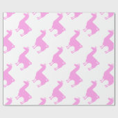 Rosa Lama-Packpapier Geschenkpapier (Flach)