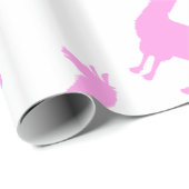 Rosa Lama-Packpapier Geschenkpapier (Rolleneckpunkt)