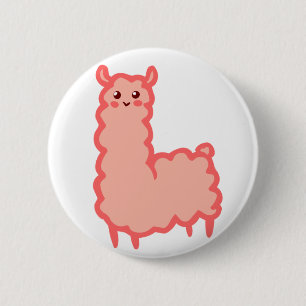 rosa Lamaknopf Button
