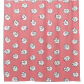 Rosa Lamm Duschvorhang (Vorderseite)