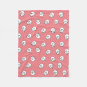 Rosa Lamm Fleecedecke (Vorderseite)