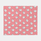 Rosa Lamm Fleecedecke (Vorderseite (Horizontal))