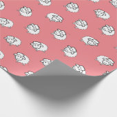 Rosa Lamm Geschenkpapier (Ecke)