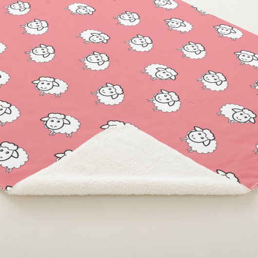 Rosa Lamm Sherpadecke (3/4)