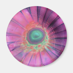 Rosa Lampwork Glasgänseblümchen-Raum-Trippy Magn Magnet