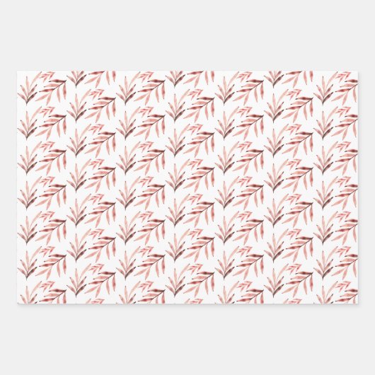 Rosa Land Rustikale Wildblumen Geschenkpapier Set (Vorderseite 2)