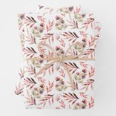 Rosa Land Rustikale Wildblumen Geschenkpapier Set (Beispiel)