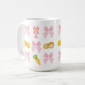 Rosa Languste Party Kaffeetasse (Vorderseite Links)