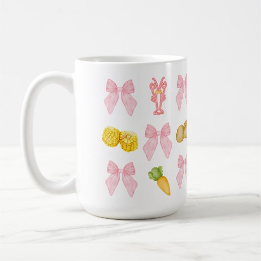 Rosa Languste Party Kaffeetasse (Links)