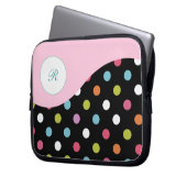 Rosa Laptop-Monogramm-Hülse Laptopschutzhülle (Vorderseite Links)