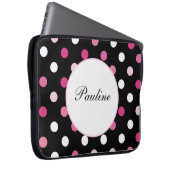 Rosa Laptop-Monogramm-Hülsen Laptopschutzhülle (Vorne Rechts)