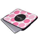 Rosa Laptop-Monogramm-Hülsen Laptopschutzhülle (Vorne Knopf)