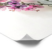 Rosa Larkspur Blume Art Print Poster (Ecke)