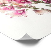 Rosa Larkspur Blume Art Print Poster (Ecke)