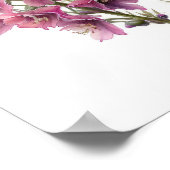 Rosa Larkspur Blume Art Print Poster (Ecke)