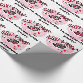 Rosa Las- VegasJunggeselinnen-Abschied Geschenkpapier (Ecke)