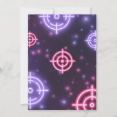 Rosa Laser Tag Glow Geburtstag Einladung (Rückseite)