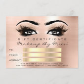 Rosa Lashes Makeup Artist Certificate Gift (Vorderseite)