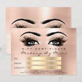 Rosa Lashes Makeup Artist Certificate Gift (Vorne/Hinten)