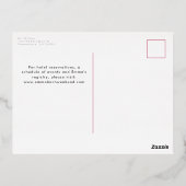 Rosa Lasse Go Girls Junggeselinnen-Abschied Folie Einladungspostkarte (Rückseite)