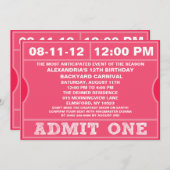 Rosa lassen ein einladung (Vorne/Hinten)