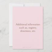 Rosa Laternendusche Einladung (Rückseite)