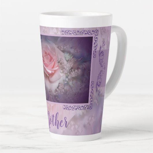 Rosa Latte Tasse (Rechte Ecke)