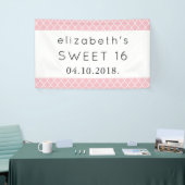 Rosa Latticework, marokkanische Trellis, süß 16 Banner (Messeveranstaltung)