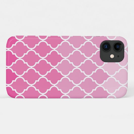 Rosa Latticework, Ombre, Quatrefoil, Trellis Case-Mate iPhone Hülle (Rückseite (Horizontal))