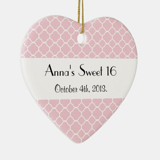 Rosa Latticework, Quatrefolie, Trellis, süß 16 Keramik Ornament (Rechts)