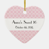 Rosa Latticework, Quatrefolie, Trellis, süß 16 Keramik Ornament (Vorne)