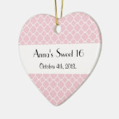 Rosa Latticework, Quatrefolie, Trellis, süß 16 Keramik Ornament (Links)