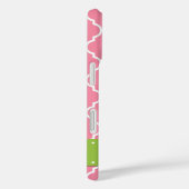 Rosa Lattizität, Quatrefolie, Trellis, Monogramm Case-Mate iPhone Hülle (Rückseite / Rechts)