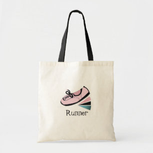 Rosa Laufschuh - Läufer Tragetasche