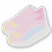 Rosa Laufschuhe Aufkleber (Vorderseite)