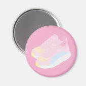 Rosa Laufschuhe Magnet (Vorderseite/Rückseite)