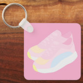 Rosa Laufschuhe Schlüsselanhänger (Vorderseite)