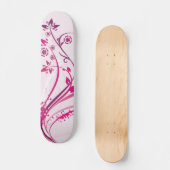 Rosa launisches skateboard (Vorderseite)