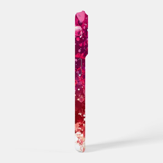 Rosa Lautsprecher und Spritzer iPhone Hülle (Rechte Seite)