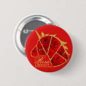 Rosa Lavaglut 缶 Button (Vorne & Hinten)