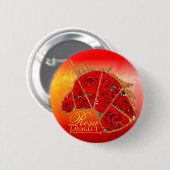 Rosa Lavaglut Button (Vorne & Hinten)