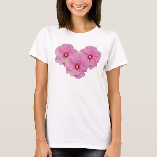 Rosa Lavatera-T-Shirt T-Shirt (Vorderseite)