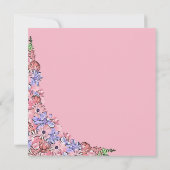 Rosa Lavendel, florales Rentenessen Einladung (Rückseite)