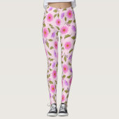 Rosa Lavendel Lacy Daisy Leggings (Vorderseite)