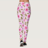 Rosa Lavendel Lacy Daisy Leggings (Rückseite)